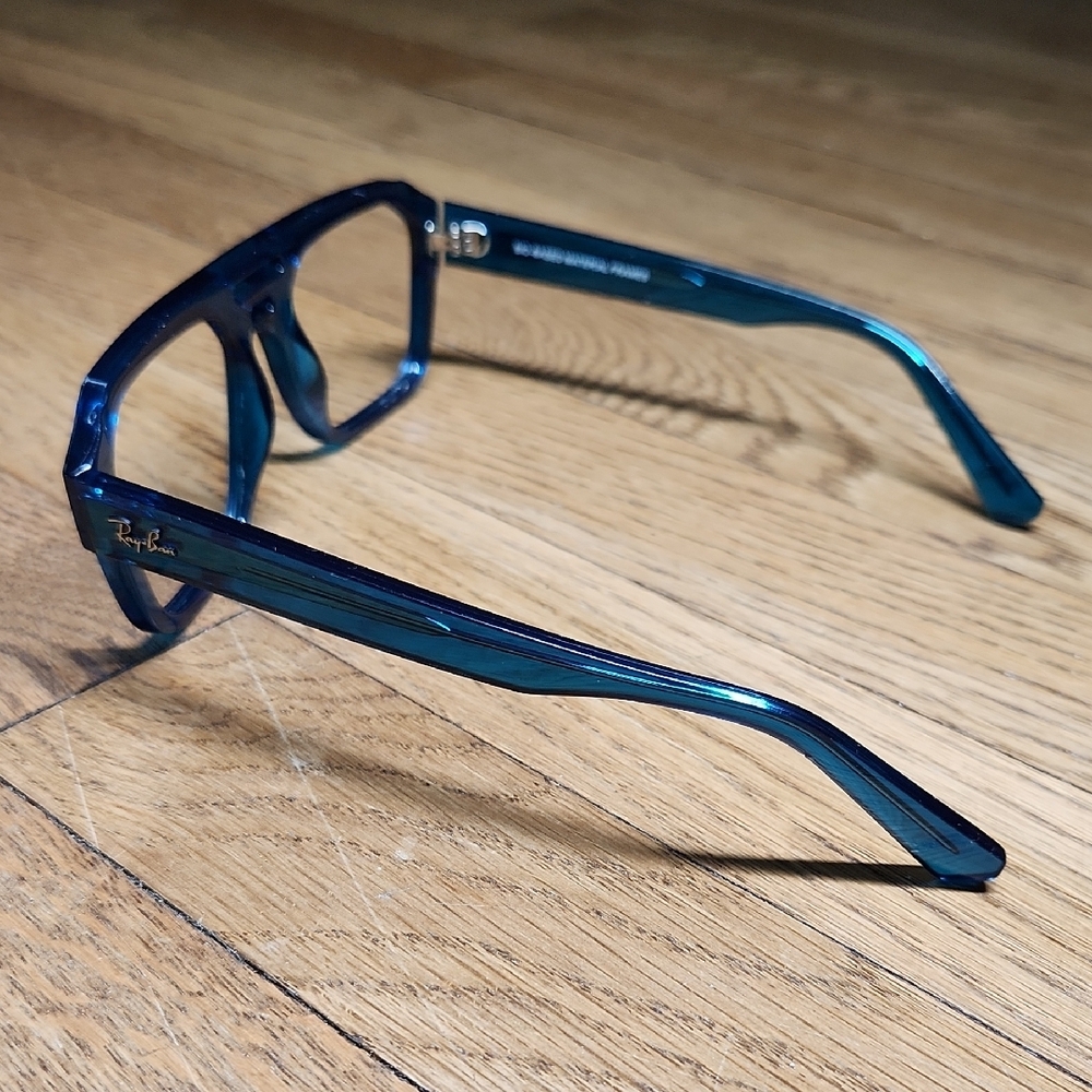 Ray-Ban Corrigan Bio-based Sunglass Frames. Polished Transparent Light Blue - Picture 15 of 16
